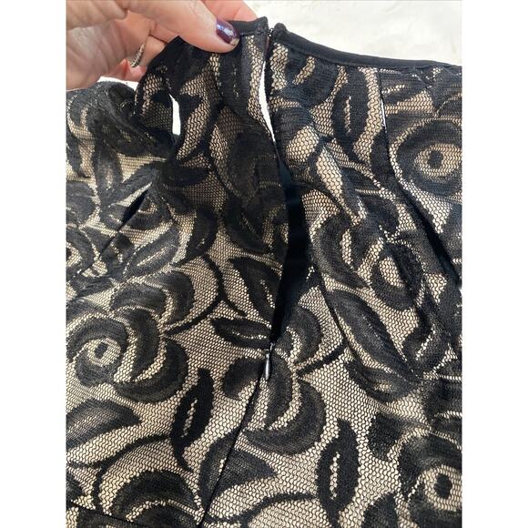 Black Lace Dress Sleeveless Sheath Cutout Cocktail Party Elegant‎ Women' s 4 - Picture 8 of 9